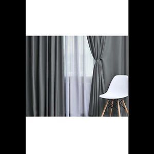 Superior Solid Insulated Blackout Grommet Curtains 52" x 108" Gray